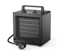 DAHTEC Chauffage Soufflant Céramique d’Appoint 3000 W, 3 Modes, Thermostat | Radiateur Électrique d’Appoint, 2 Niveaux & Ventilation, Anti-Surchauffe, pour Salon, Atelier et Chantier jusqu’à 30 m², Noir
