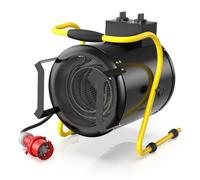 DAHTEC Chauffage Soufflant électrique Professionnel de 5 kW - Industriel Radiateur - 0-25° Angle Réglable & Thermostat - Idéal pour la Maison, Atelier et la Chantier