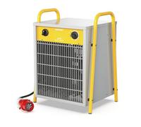 DAHTEC Industriel Chauffage électrique 15 kW Renforcé - Carcasse Acier - Portatifs pour Chantiers - Chauffage Soufflant - Thermostat & Protection Surchauffe - Idéal Chantier/Garage/Serre Agricole