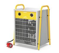 DAHTEC Industriel Chauffage électrique 22 kW Renforcé - Carcasse Acier - Portatifs pour Chantiers - Chauffage Soufflant - Thermostat & Protection Surchauffe - Idéal Chantier/Garage/Serre Agricole