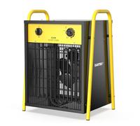 DAHTEC Industriel Chauffage électrique 22 kW Renforcé - Carcasse Acier - Portatifs pour Chantiers - Chauffage Soufflant - Thermostat & Protection Surchauffe - Idéal Chantier/Garage/Serre Agricole