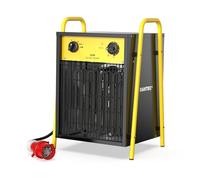 DAHTEC Industriel Chauffage électrique 9000W Renforcé - Carcasse Acier - Portatifs pour Chantiers - Chauffage Soufflant - Thermostat & Protection Surchauffe - Idéal Chantier/Garage/Serre Agricole