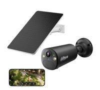 Dahua BF8C Caméra de Surveillance Solaire extérieure 8 MP avec 4K Ultra HD & Champ de Vision 122° - Caméra Solaire, WiFi avec détection IA, Vision Nocturne Couleur, IP66, Audio bidirectionnel, Noir