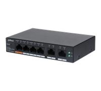 Dahua DH-CS4006-4ET-60 - Commutateur - cloud managed - intelligent - 4 x 10/100 (PoE) + 2 x 10/100/1000 (liaison montante) - de bureau, fixation