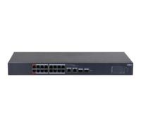Dahua CS4218-16ET-240 - Commutateur - géré par le cloud - intelligent - 2 x 10/100/1000 (High PoE) + 16 x 10/100 (PoE) + 2 x 10/100/1000 (liaison montante) + 2 x Gigabit SFP (liaison montante) - de bu