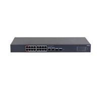 Dahua CS4220-16GT-240 - Commutateur - géré par le cloud - intelligent - 16 x 10/100/1000 (PoE) + 2 x 10/100/1000 (liaison montante) + 2 x Gigabit SFP