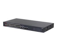 Dahua CS4226-24ET-240 - Commutateur - géré par le cloud - intelligent - 2 x 10/100/1000 (High PoE) + 24 x 10/100 (PoE) + 2 x 10/100/1000 (liaison