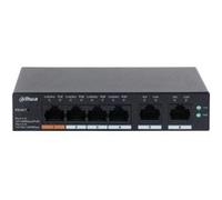 Dahua DH-CS4006-4ET-60 - Commutateur - géré par le cloud - intelligent - 4 x 10/100 (PoE) + 2 x 10/100/1000 (liaison montante) - de bureau, fixation murale - High PoE / PoE (60 W) G