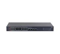 Dahua DH-CS4226-24ET-375 - Commutateur - Géré - 24 x 10/100 (PoE) + 2 x combo Gigabit SFP/RJ-45 (liaison montante) - de bureau, Montable sur rack -