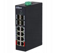 Dahua DH-HS4412-8ET-120 - Commutateur - hardened - Géré - 8 x 10/100/1000 (High PoE) + 4 x Gigabit SFP (liaison montante) - Montage sur rail DIN, de bureau - High PoE (120 W)