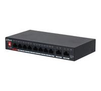 Dahua DH-PFS3010-8GT-96 - Commutateur - non géré - 8 x 10/100/1000 (PoE) + 2 x 10/100/1000 (liaison montante) - de bureau - High PoE / PoE (96 W)