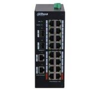 Dahua HS3220-16GT-190 - Commutateur - unmanaged, hardened - 2 x 10/100/1000 (High PoE) + 14 x 10/100 (PoE) + 2 x 10/100/1000 (liaison montante) + 2 x Gigabit SFP (liaison montante) - de bureau, Montag