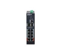 Dahua HS4210-8GT-110 - Commutateur - durci - intelligent - 8 x 10/100/1000 (PoE) + 2 x 1000Base-X SFP - de bureau, Montage sur rail DIN - High PoE /