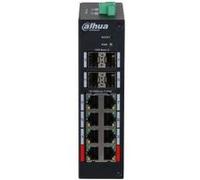Dahua HS4412-8ET-96 - Commutateur - hardened - Géré - 8 x 10/100 (High PoE) + 4 x Gigabit SFP (liaison montante) - de bureau, Montage sur rail DIN - High PoE / PoE (96 W) G