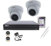 Dahua-Kit de vidéosurveillance 2 caméras Full HD Domo Hdcvi Disque 1 To Violet Cctv Malaga Maison ou Entreprise Installation facile