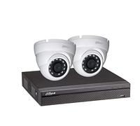 Dahua - KIT ECO 2 DOM 1080P - Kit vidéosurveillance enregistreur éco et 2 caméras dôme 1080p