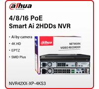 Dahua Original 8 16PoE NVR 2K 4K système de sécurité de caméra 2 disque dur 8 16 32CH enregistreur vidéo NVR4208-8P-4KS3 NVR4216/32-16P-4KS3