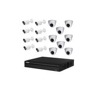 Pack de vidéosurveillance CVI 16 caméras Noir