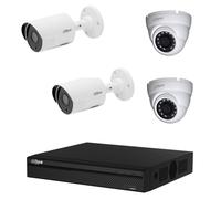 DAHUA Pack de vidéosurveillance cvi 4 caméras dont 2 dômes - sans hdd Noir G