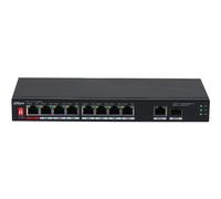 Dahua PFS3110-8ET1GT1GF-96 - Commutateur - non géré - 8 x 10/100 (PoE) + 1 x 10/100/1000 Base-T (uplink) + 1 x 1000Base-X (uplink) - de bureau - High PoE / PoE+