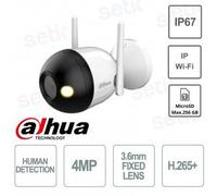 Dahua Telecamera Bullet Wi-Fi 4MP Ottica 3.6mm IR 30M IP67 Sicurezza Esterna