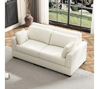 DAHUEN Canapé d'angle modulaire, convertible, sectionnel, avec accoudoirs et dossiers, espace de rangement, pour salon et chambre à coucher, beige A