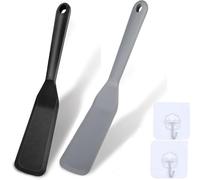 D'aide à La Cuisine,2 PCS Spatule en Silicone,Antiadhésive et Résistante à La Chaleur pour Cuisiner du Poisson,Crêpes,œufs,pizzas,Steaks,Facile à Nettoyer
