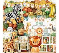 Daidle Wild One Kit complet de décorations de fête d'anniversaire pour garçon et fille