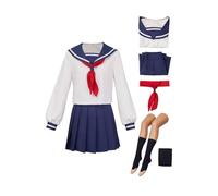 Daiendi Robe plissée d'anime uniforme de cosplay Sailor pour femme, uniforme japonais, en chenau, pour Halloween, carnaval, taille S