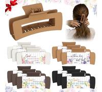 Daifunli Lot de 12 pinces à cheveux chrétiennes pour femme, idées cadeau pour femme, foi, écriture, verset de la Bible, cadeaux inspirants, cadeaux de fête pour collègues, amis, enseignants, floral