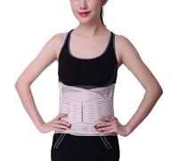 DAIHAN Ceinture Lombaire avec Sangles de Compression Doubles et Support au Bas du Dos Extra-Large - Matérial Respirant léger pour Sport, Exercice Peau XL
