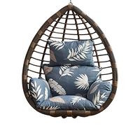 DAIHAN Coussin de Siège de Panier de Balançoire Suspendu, Oeuf Suspendu Hamac Chaise Coussin Coussin de Chaise Suspendu Épais Nid Dos avec Oreiller pour Jardin Extérieur Patio,5,66x45cm