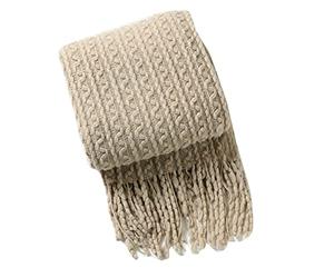 DAIHAN Grande Couverture de Canapé de Luxe Moderne Plaids en Crochet Tricotés Solides Housse de Serviette de Canapé Nordique Couverture Chaude pour lit de Sieste avec Frange Décorative Kaki