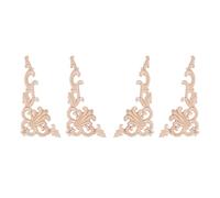 Daijianbin Lot de 8 appliques décoratives sculptées en forme de fleurs européennes pour porte d'angle moderne
