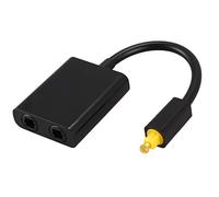 Daijianbin Splitter audio optique SPDIF 2 voies Toslink Splitter adaptateur 1 entrée 2 sorties câble optique SPDIF répartiteur hub