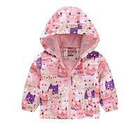 Daikascbny Enfant Manteaux Imperméable Avec Capuche Zipper Imperméables Blouson De Pluie Automne-Hiver Coupe-Vent Décontracté Sweat-Shirt Blouson Poche Garçon Filles Veste De Pluie(Purple,3-4 ans)