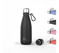 Daikoku Bouteille en Acier Inoxydable, Bouteille Thermique à Double Paroi, Sans BPA, Bouchon Thermique pour Bouteille d'Eau Sportive, Isolement de Boisson 12h Froide 24h Chaude, Noir, Taille 350 ML