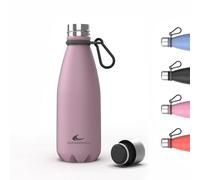 Daikoku - Bouteille Thermique en Acier Inoxydable 350 ML | Boissons Chaudes pendant 12 heures et Froides pendant 24 heures | Sûre et Saine | Idéale pour la Randonnée, le Gymnase, le Bureau | Rose