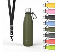 Daikoku Gourde Isotherme - 500ml - Bouteille Isotherme en Acier Inoxydable sans BPA - 24h Froid & 12h Chaud - Double Paroi - Pour le Bureau, Sport, Voyages, L'école - Vert