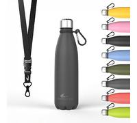 Daikoku Gourde Isotherme - 500ml - Bouteille Isotherme en Acier Inoxydable sans BPA - 24h Froid & 12h Chaud - Double Paroi - Pour le Bureau, Sport, Voyages, L'école - Grise