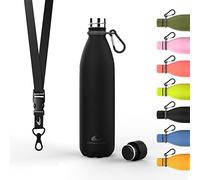 Daikoku Gourde Isotherme - 750ml - Bouteille Isotherme en Acier Inoxydable sans BPA - 24h Froid & 12h Chaud - Double Paroi - Pour le Bureau, Sport, Voyages, L'école - Noir