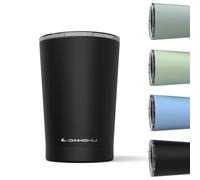 Daikoku Mug Café 330 ml en Acier Inoxydable | Gobelet Isotherme à Double Paroi, sans BPA | Garde les boissons froides 12 h et chaudes 5 h | Couleur Noir