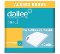 Dailee Bed 40x60 - 150x Alèse Jetable pour Bébé - Protection Table et Matelas à Langer Bebe - 5 Paquets de 30 Alese