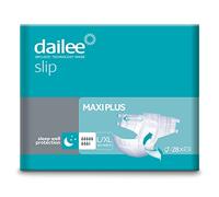 Dailee Slip L/XL - 28x Couches Adultes - Absorption Maxi Plus, Fuites Important 8,5 Gouttes - Slip Incontinence Homme, Femme et Personnes Âgées