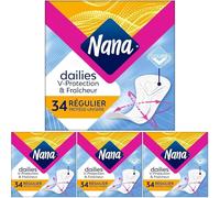 Dailies Fraîcheur & Protection - Protège-Slips Ultra Absorbant, Standard, 34 Pièces (Lot De 4).[G67]