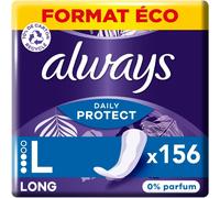 Dailies Protect Protège-Slips Long 6x26 Unités, 0% De Parfum, Confortable Avec C?Ur Absorbant.[G61]