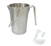 Dailify Échantillonneur d'eau Récipient Métallique pour Prélèvement d'eau avec Graduations Intérieure et Extérieure, Louche de Prélèvement d'eau avec Corde, Gobelet de Prélèvement de Liquide(3L)