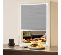 Dailify Porte Accordéon Interieur sans Perçage Trappe de Service Pliante avec Fenêtre Coulissante, Porte de Séparation Occultante Rétractable, Porte Accordéon Escamotable(70x145cm (27.6x57.1))