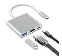 DAILINK Adaptateur USB C HDMI 3-en-1 Câble Lightning vers HDMI pour TV, Multiport Numérique AV avec 4K, USB-A 3.0, Plug and Play