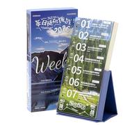 Daily Calendar 2026 - Positive Planner Desk, Tear-Off Weekly Calendar with Daily Challenge, Healing Text Check-In, Inspirational Planner Decorations for Home, Workplace, Apartment, Bedroom, School